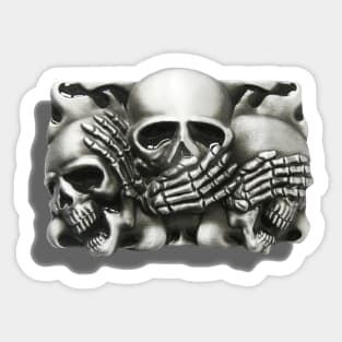 Hear No Evil See No Evil Speak No Evil Sticker